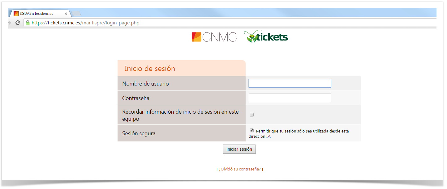 gestión de tickets